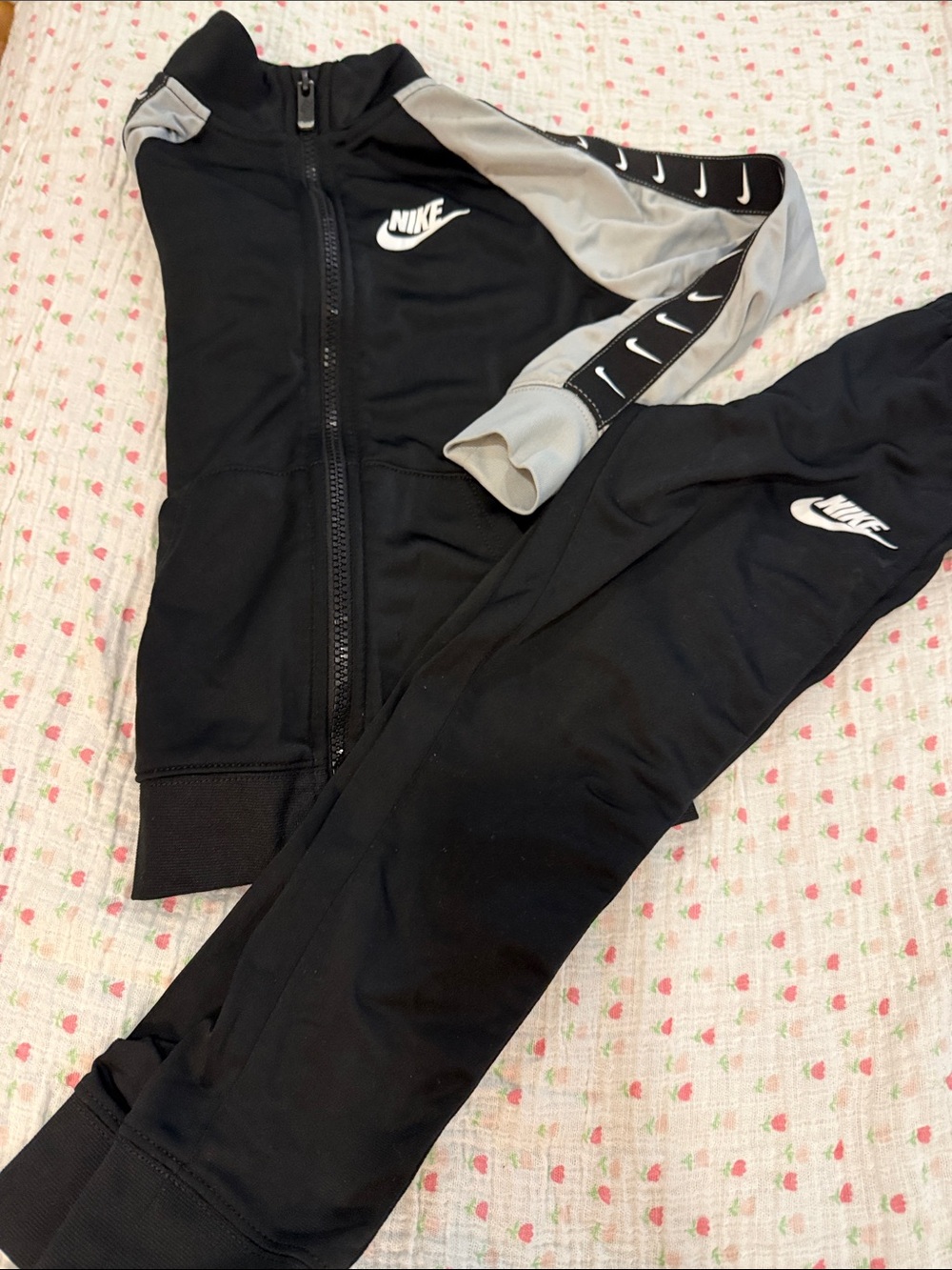 Nike Black and Gray Kids' Active Track Set